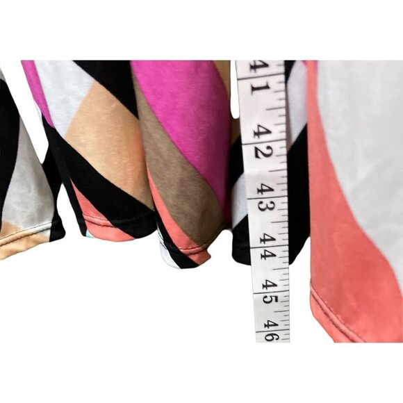 Dressbarn Sleeveless Wide Leg Jumpsuit Black Colorful Gold Collar Women's Size L - Picture 7 of 10